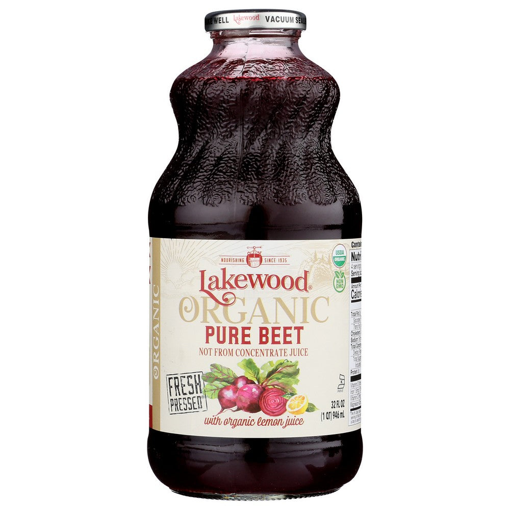 Lakewood Juice Beet Pure Organic - 32 Fluid Ounce, Case of 6