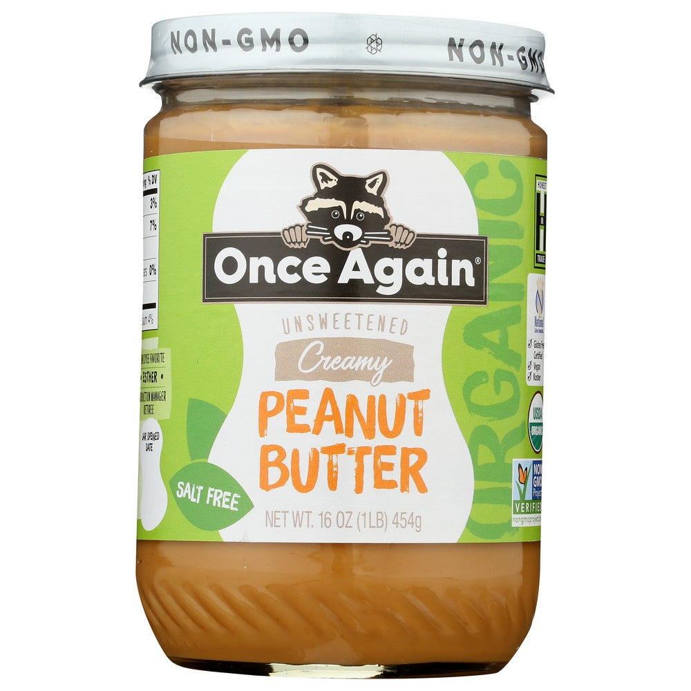 Once Again Butter Pnut Smth Ns Organic - 16 Ounce, Case of 6