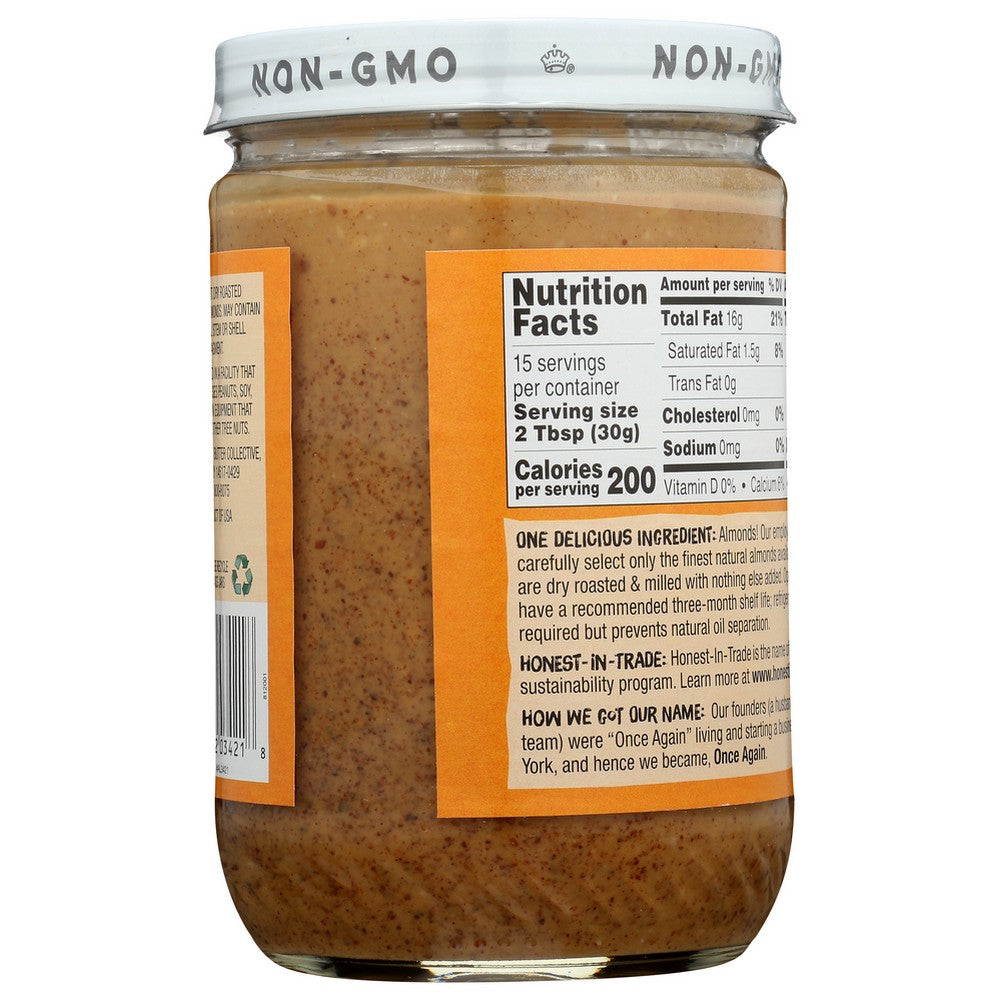 Once Again Butter Almd Crnchy - 16 Ounce, Case of 6