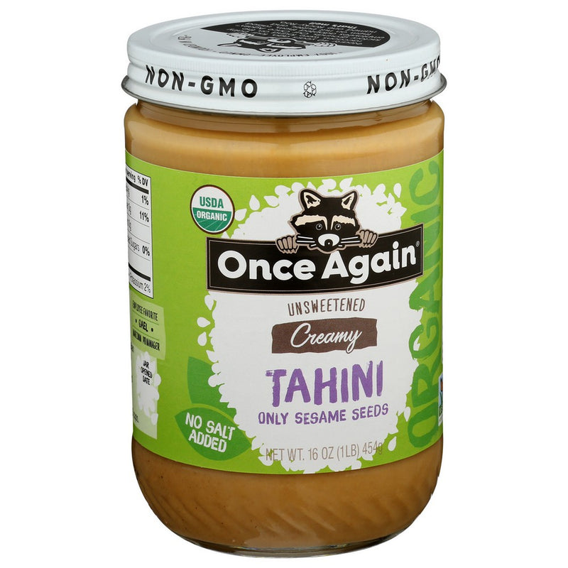 Once Again® , Once Again Tahini, Unsweetened & Salt-Free, 16 Oz.,  Case of 6