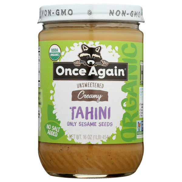 Once Again® , Once Again Tahini, Unsweetened & Salt-Free, 16 Oz.,  Case of 6