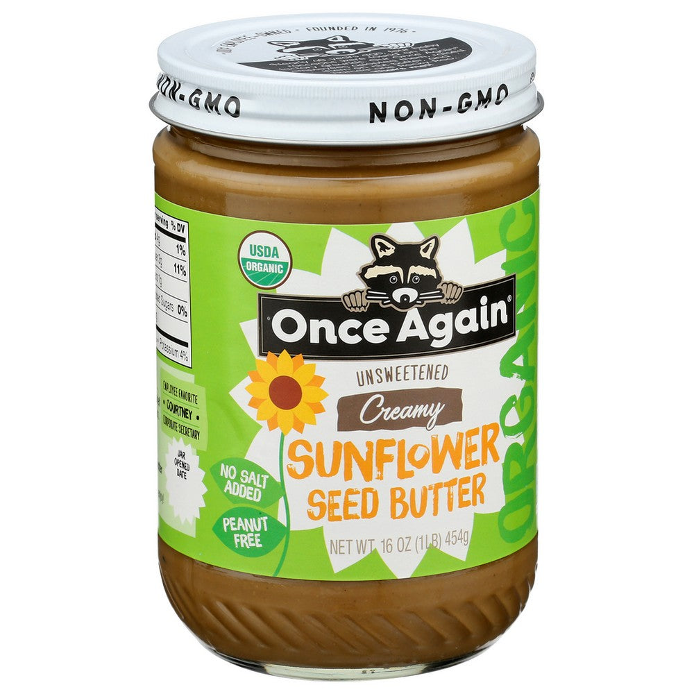 Once Again Sunflwr Btr Nslt Sug Organic - 16 Ounce, Case of 6