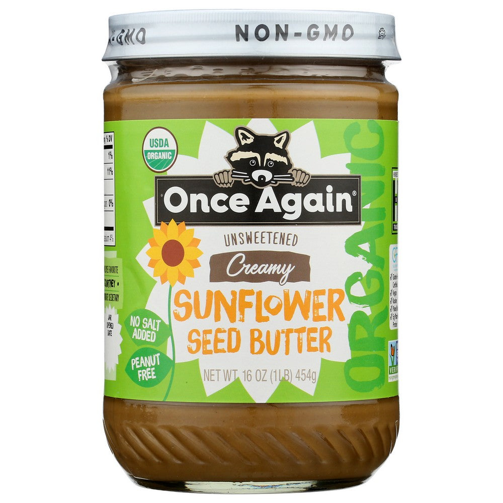 Once Again Sunflwr Btr Nslt Sug Organic - 16 Ounce, Case of 6