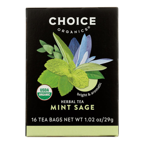 Choice Organic Teas - Tea Mint Sage - Case of 6-16 BAG