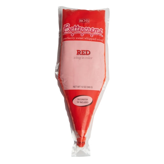 Bettercreme Icing Red Pre Whipped 0.75 Pound Each - 15 Per Case.