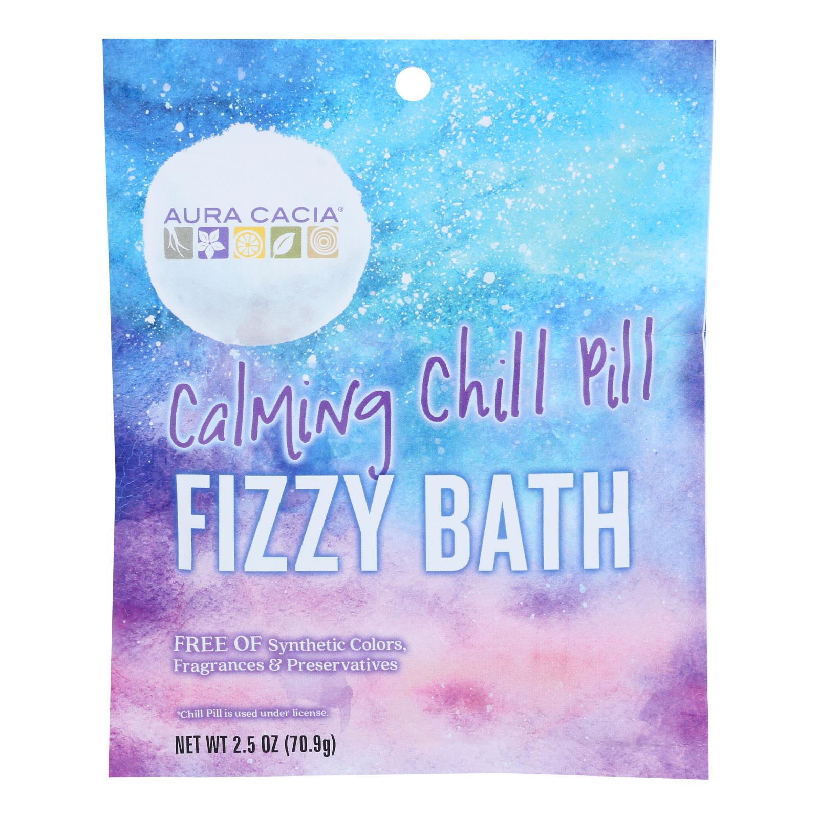 Aura Cacia - Fizz Bath Calm Chill Pill - Case of 6-2.5 Ounce
