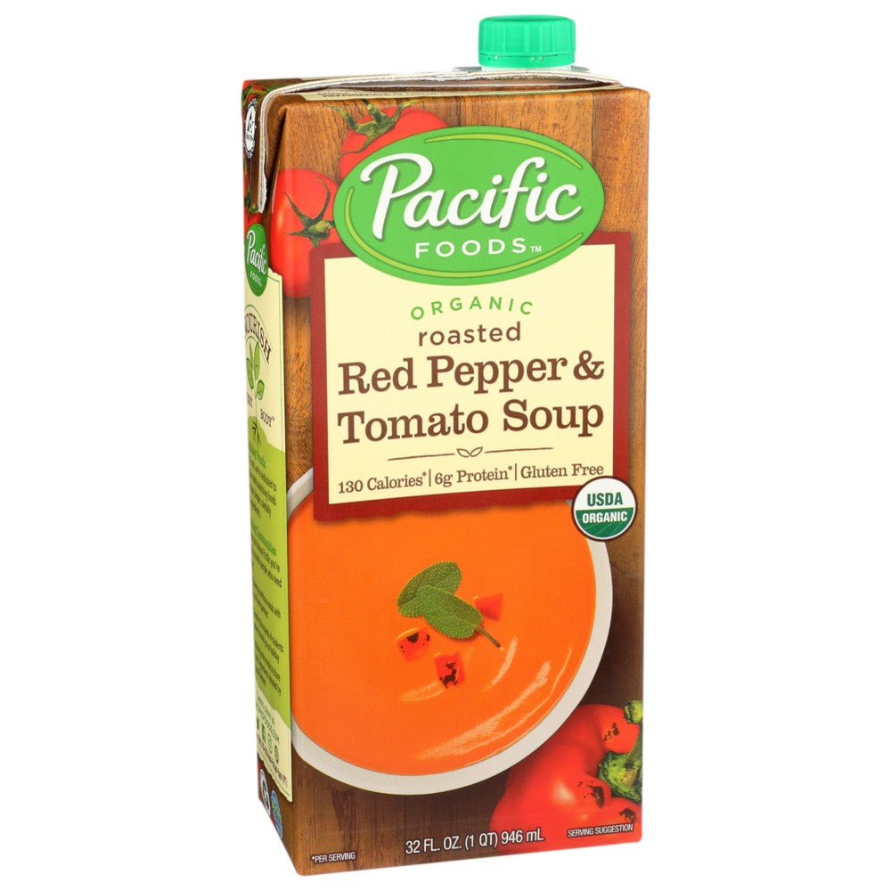 Pacific Foods Soup Creamy Roasted Pepper Tomat - 32 Ounce, Case of 12