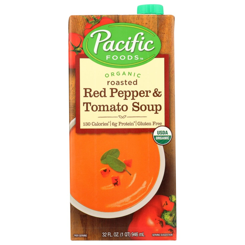 Pacific Foods Soup Creamy Roasted Pepper Tomat - 32 Ounce, Case of 12