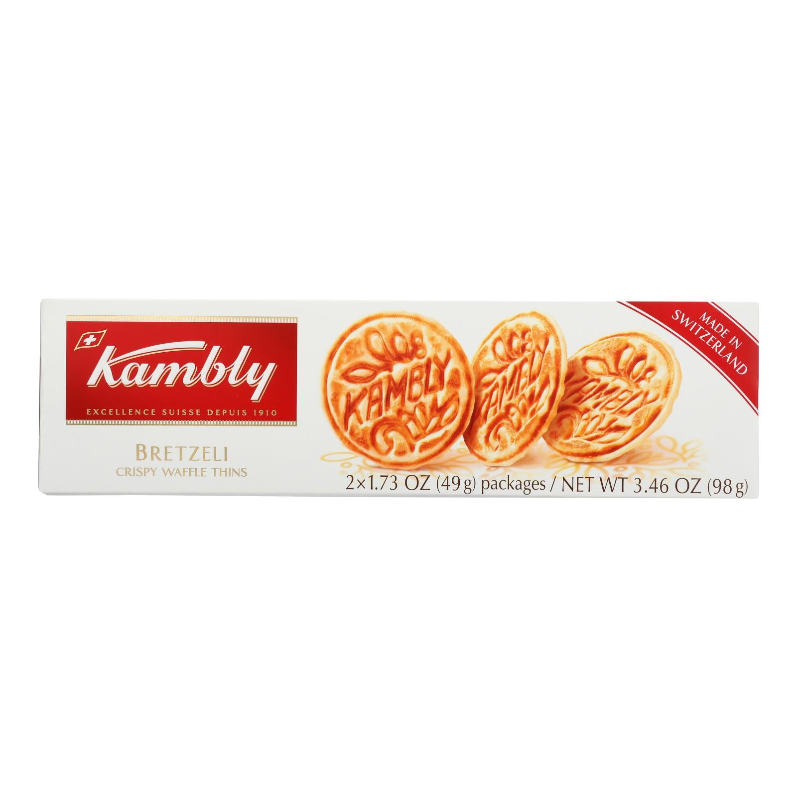 Kambly - Bretzeli Waffle Thins - Case of 14-3.46 Ounce