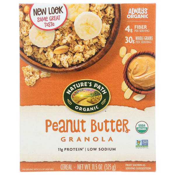 Nature's Path Organicanic® 89009U, Nature’S Path Granola Cereal, Peanut Butter, 11.5 Oz.,  Case of 12