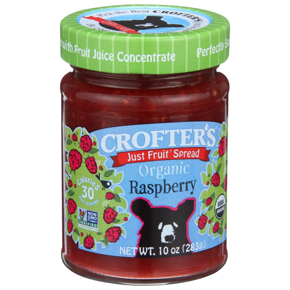 Crofters Fruit Sprd Raspbry Organic - 10 Ounce, Case of 6