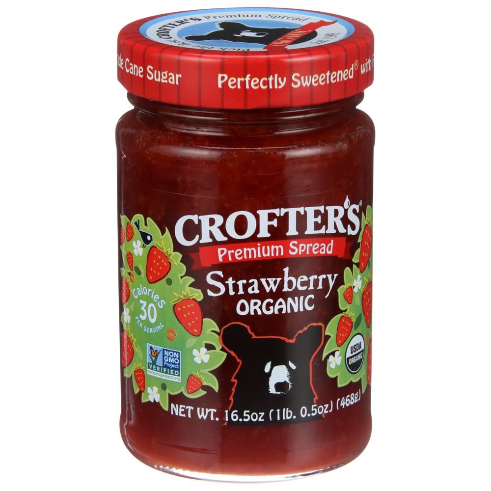 Crofters Conserve Strwbrry Organic - 17 Ounce, Case of 6
