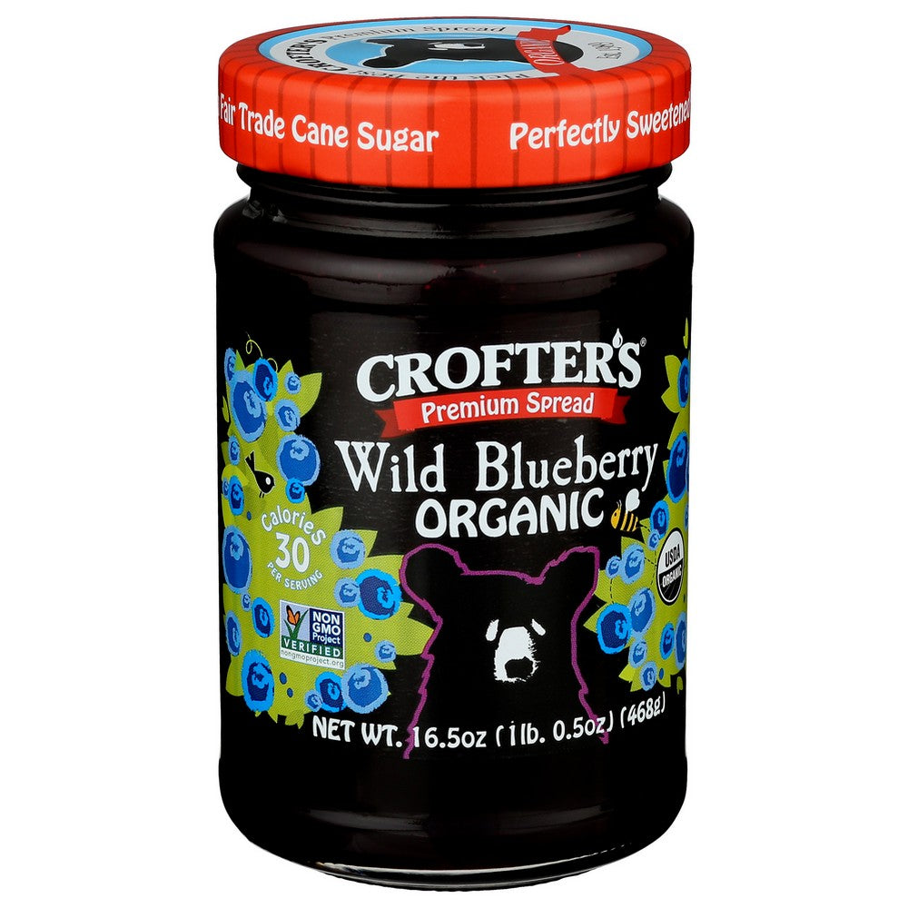 Crofters Spread Wild Blubry Organic - 17 Ounce, Case of 6