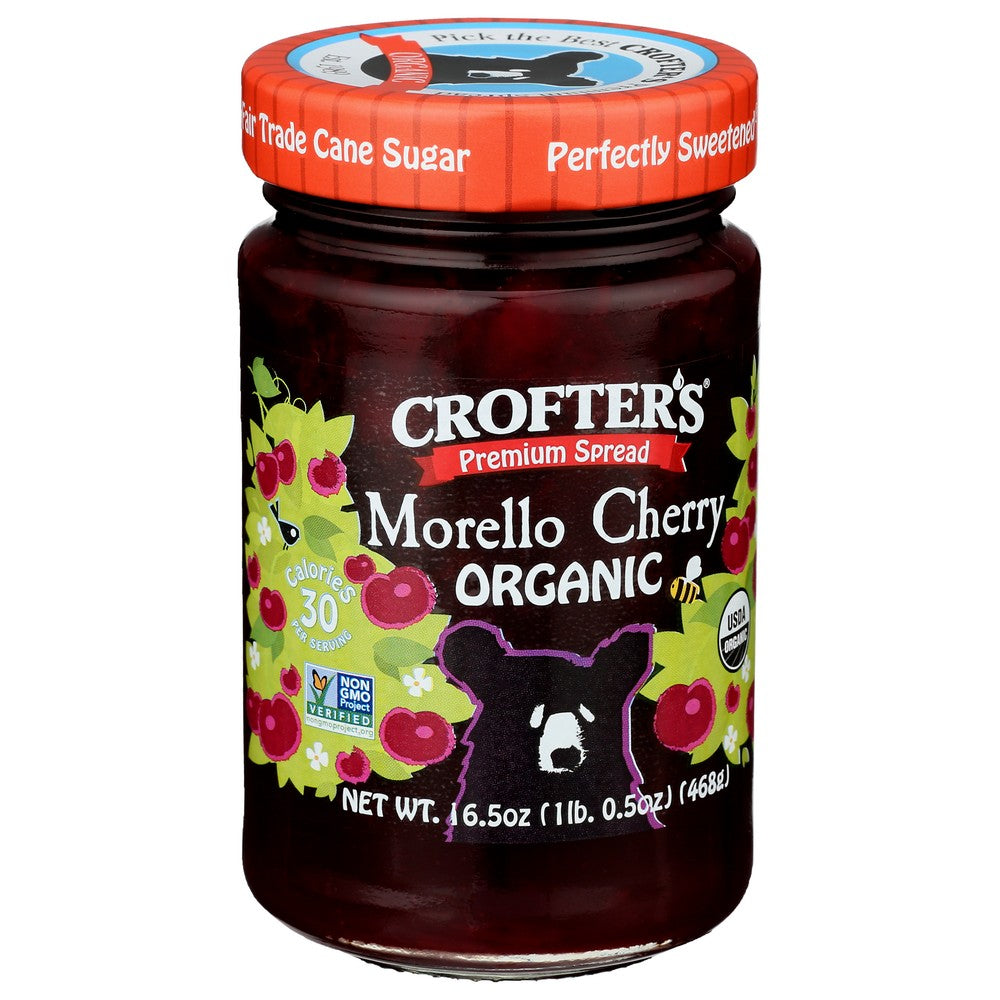 Crofters Fruit Spread Cherry Premi - 17 Ounce, Case of 6