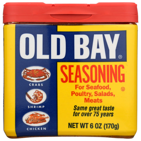 Old Bay® 10028, Old Bay Seasoning, For Seafood, Poultry, Salads, Meats, 6 Oz.,  Case of 8