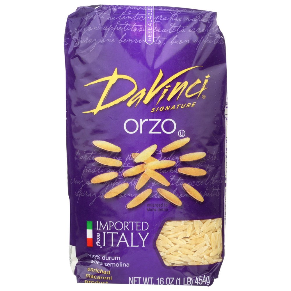 Davinci Pasta Orzo - 16 Ounce, Case of 12