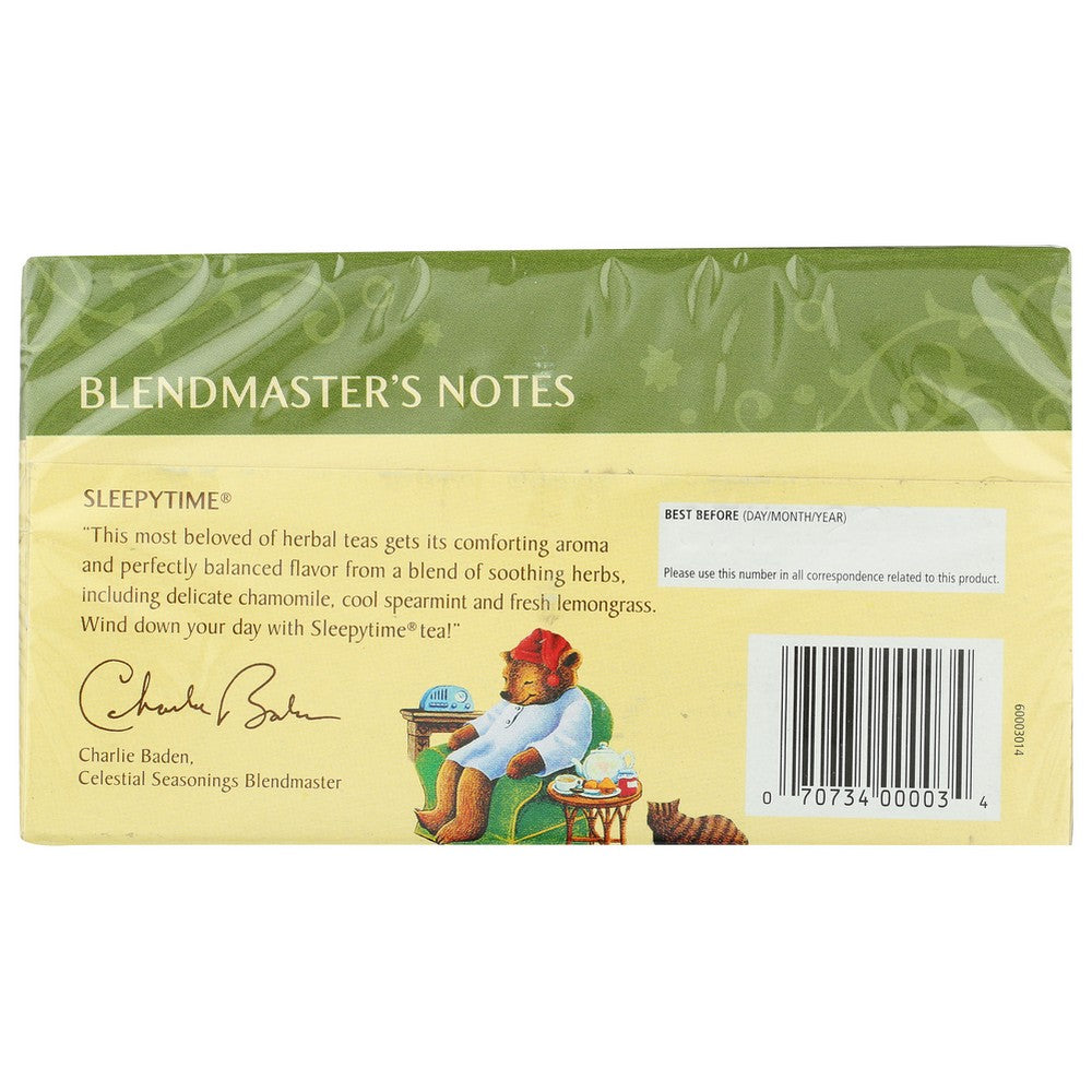 Celestial Seasonings Tea Herb Sleepytime - 20 Bag, Case of 6