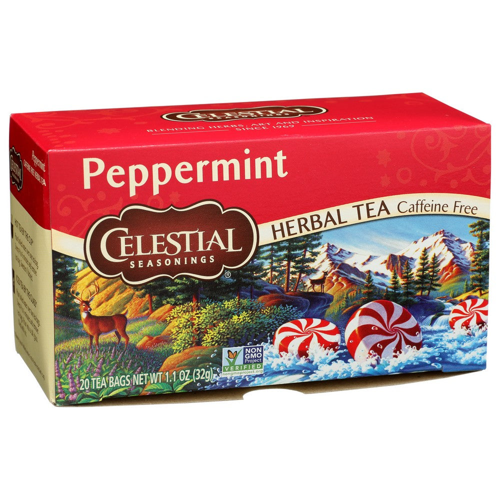 Celestial Seasonings Tea Herb Peppermint - 20 Bag, Case of 6