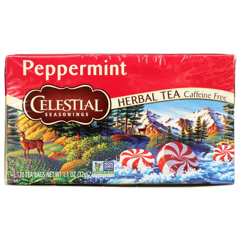 Celestial Seasonings Tea Herb Peppermint - 20 Bag, Case of 6