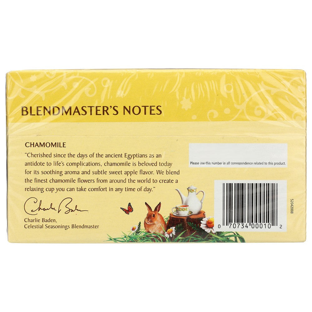 Celestial Seasonings Tea Herb Chamomile - 20 Bag, Case of 6