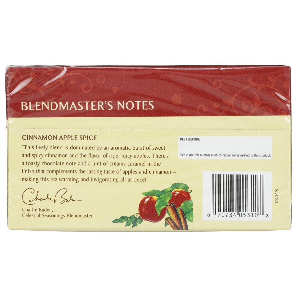 Celestial Seasonings Tea Herb Cinnamon Apple - 20 Bag, Case of 6