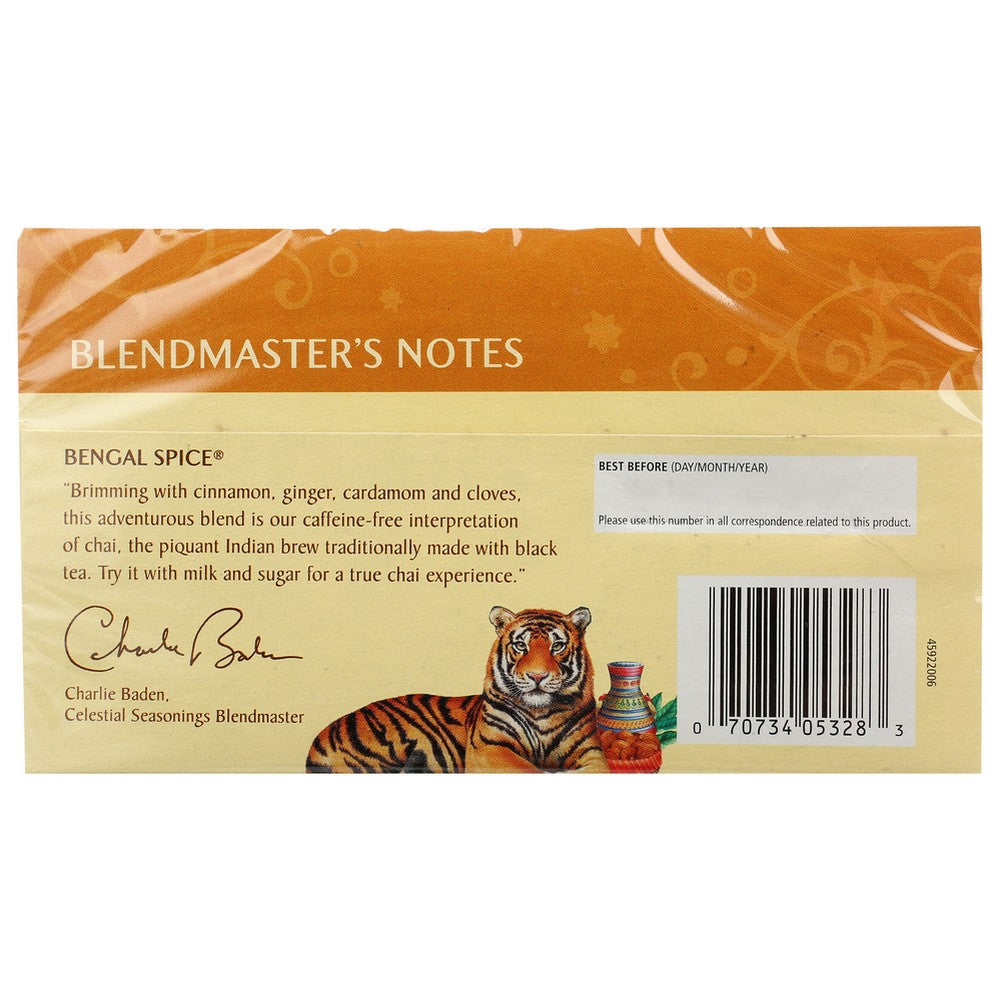 Celestial Seasonings Tea Herb Bengal Spice - 20 Bag, Case of 6