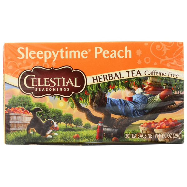Celestial Seasonings Tea Peach Sleepytime - 20 Bag, Case of 6