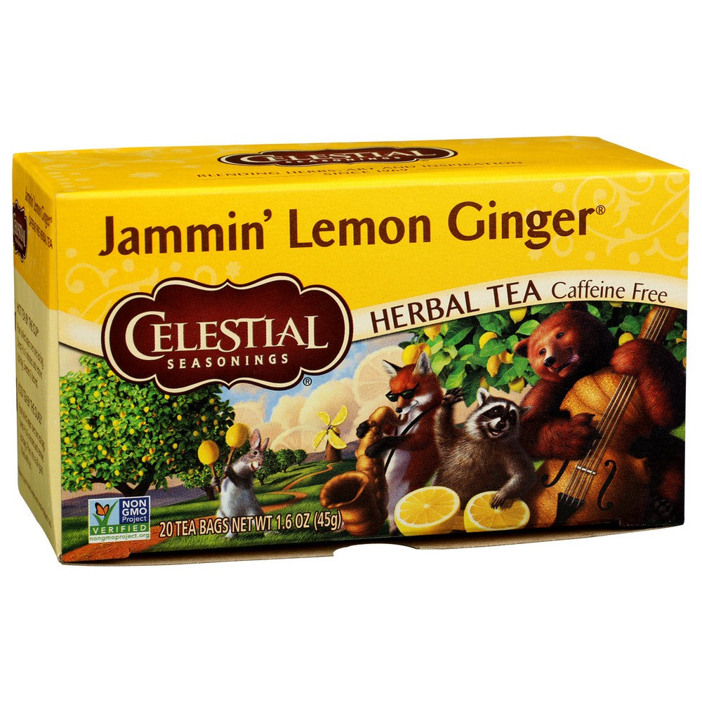 Celestial Seasonings Tea Hrbl Lemon Gngr Jamim - 20 Bag, Case of 6