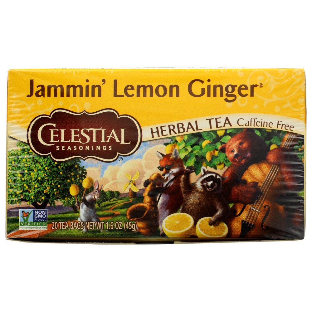 Celestial Seasonings Tea Hrbl Lemon Gngr Jamim - 20 Bag, Case of 6