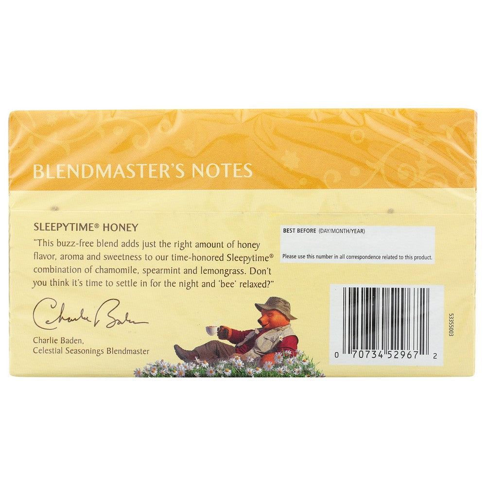 Celestial Seasonings Tea Herb Sleepytime Hney - 20 Bag, Case of 6