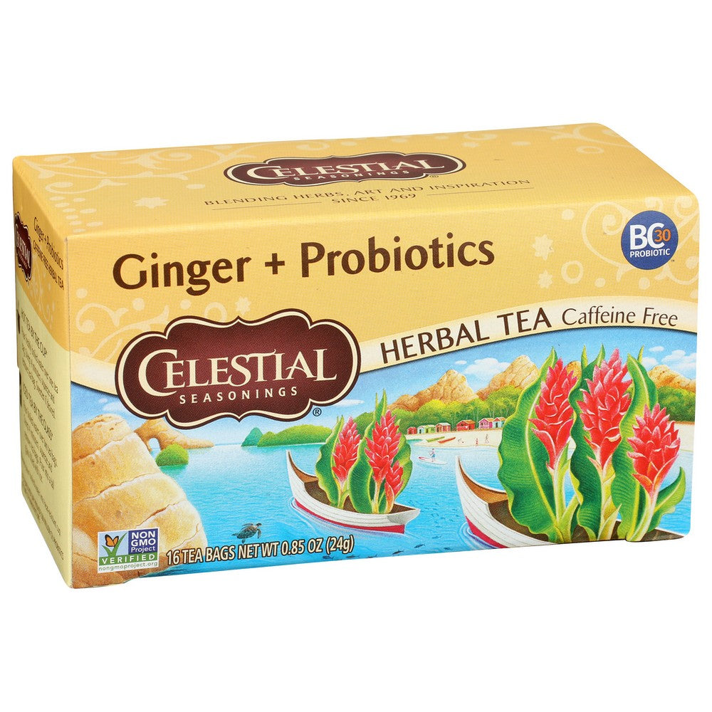 Celestial Seasonings Tea Herb Gngr Probiotc - 16 Bag, Case of 6