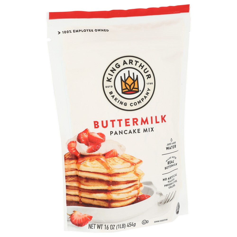 King Arthur Pancake Mix Buttermilk - 16 Ounce, Case of 6