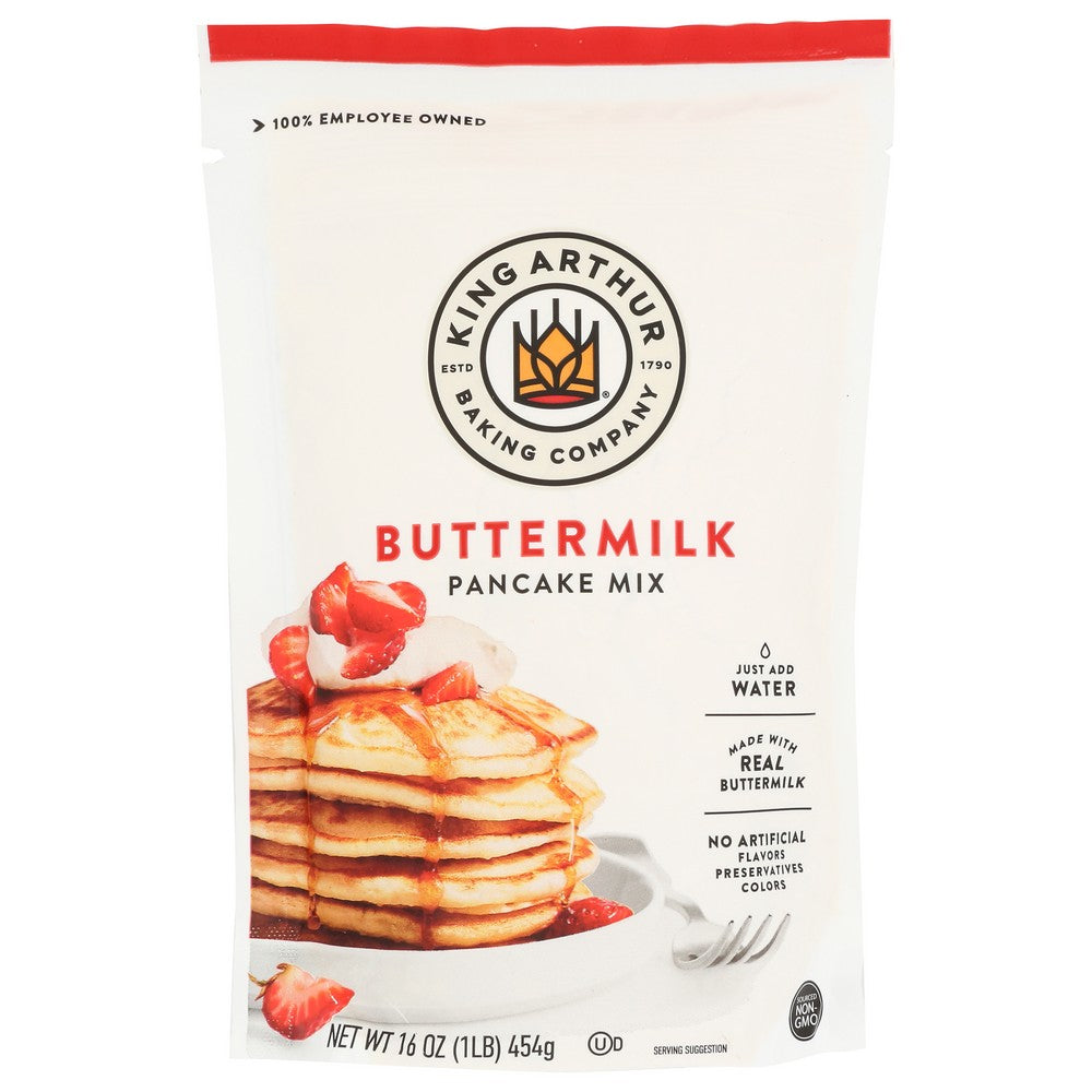 King Arthur Pancake Mix Buttermilk - 16 Ounce, Case of 6