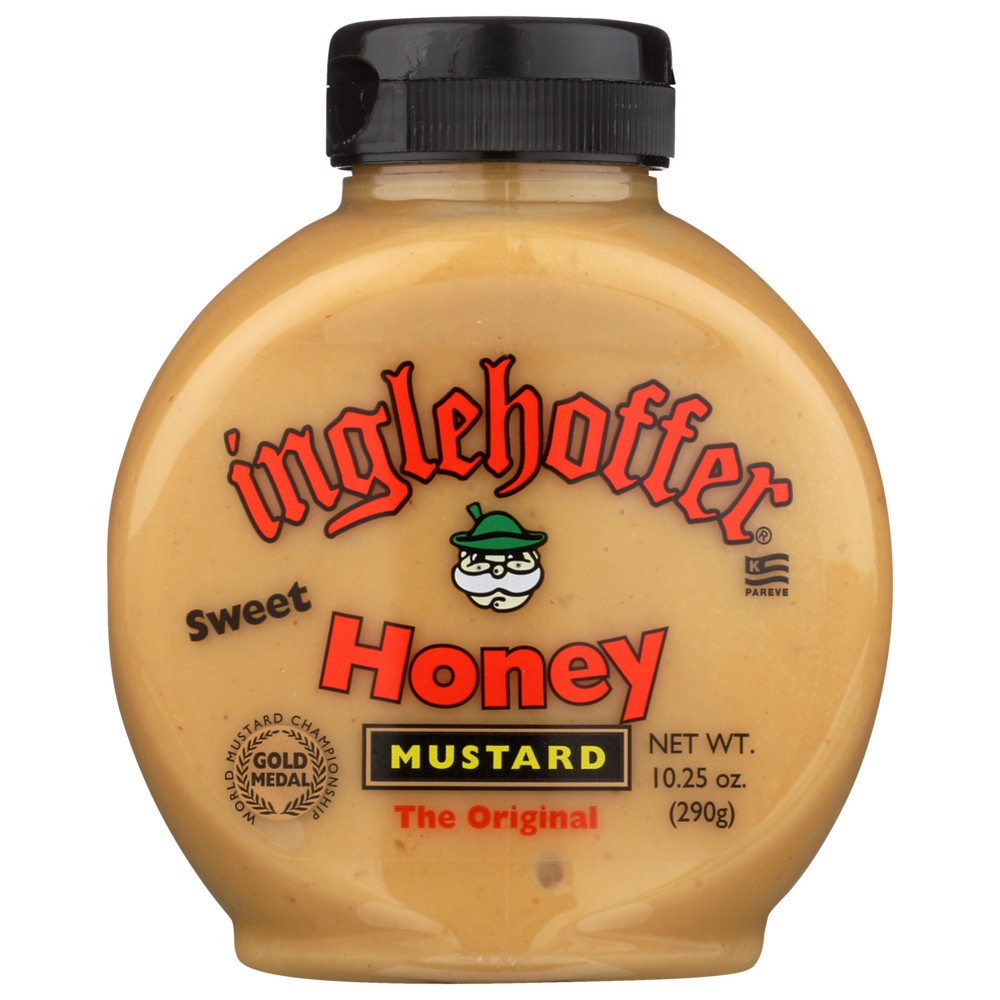 Inglehoffer Mustard Squeeze Honey - 10 Ounce, Case of 6