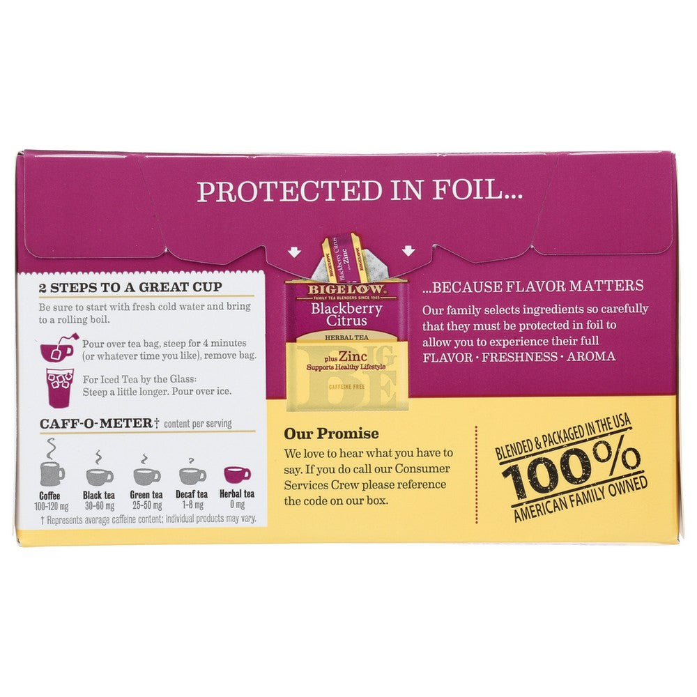 Bigelow Tea Blkbry Citrus 18bg - 1 Ounce, Case of 6