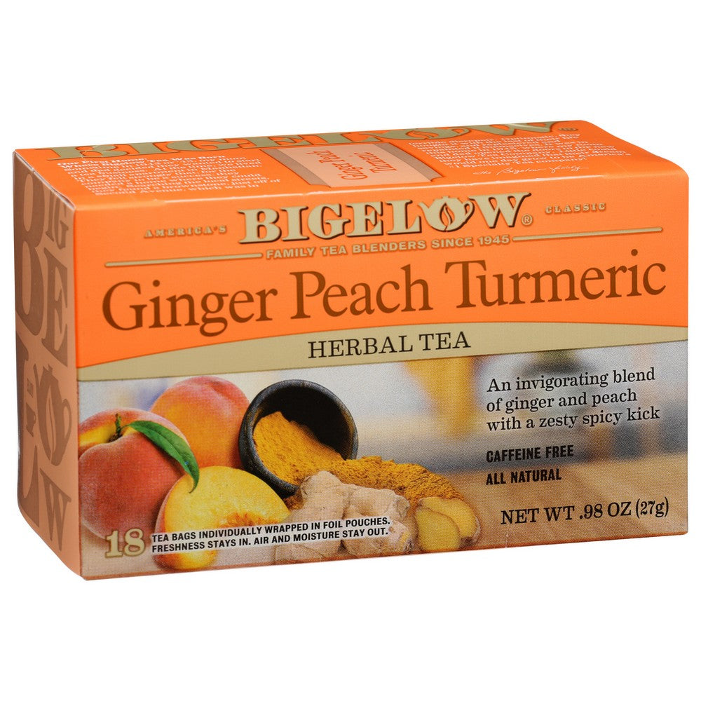 Bigelow Tea Ginger Peach Turmeric - 1 Ounce, Case of 6