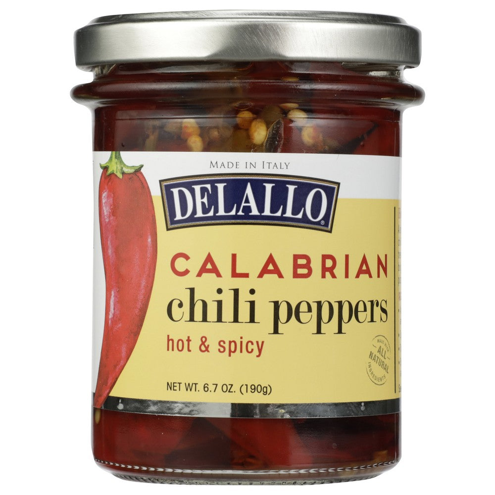 Delallo Peppers Calabrian Chili - 7 Ounce, Case of 6
