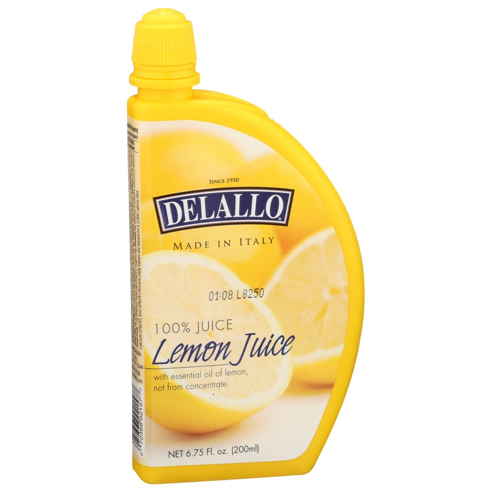 Delallo Juice Lemon - 7 Fluid Ounce, Case of 12