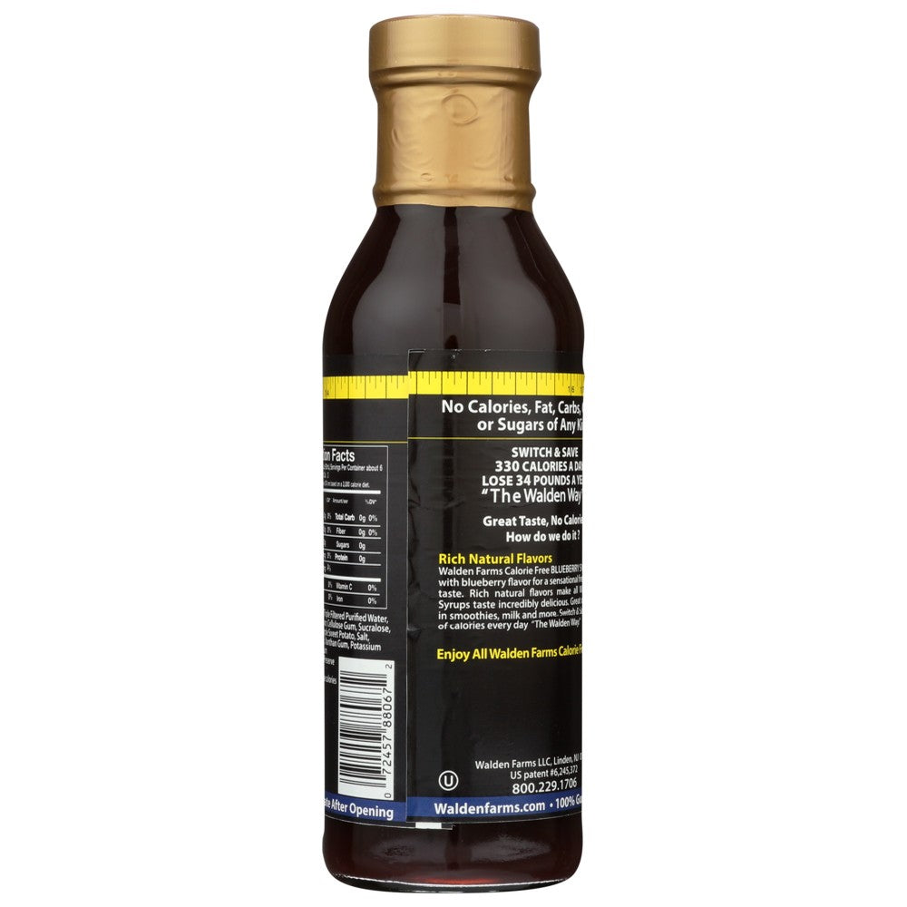 Walden Farms Syrup Cf Blubry - 12 Fluid Ounce, Case of 6