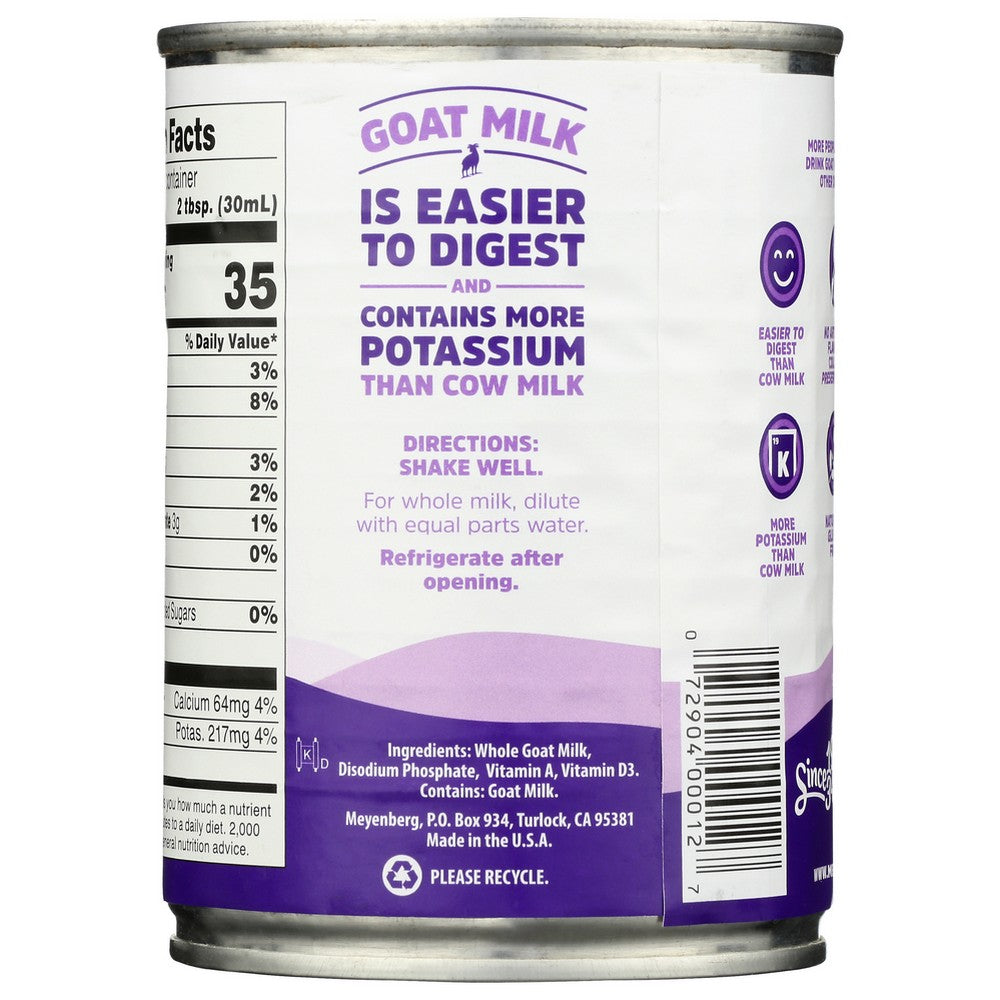 Meyenberg Goat Milk Liquid Evaporated - 12 Fluid Ounce, Case of 12