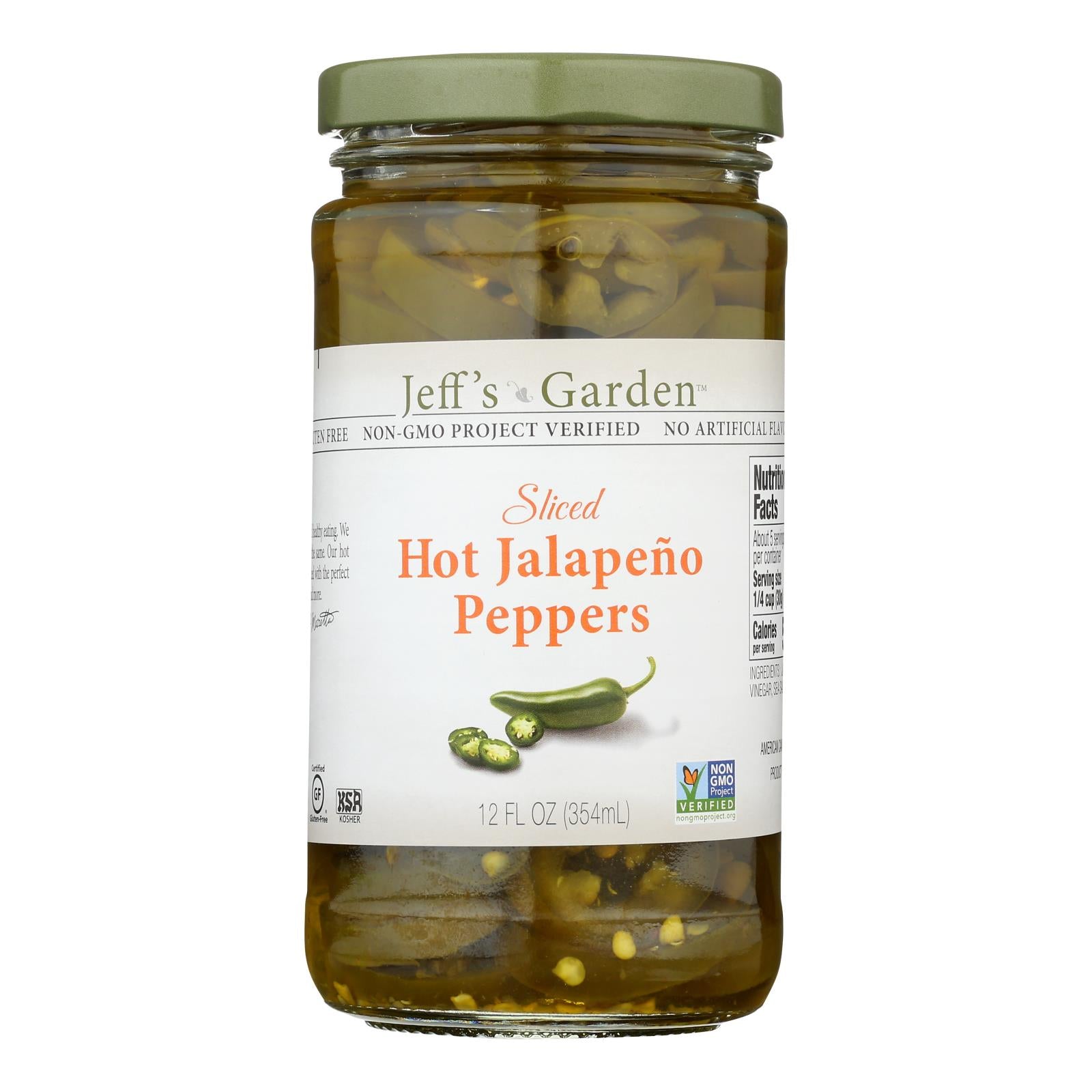 Jeff's Garden - Jalapeno Peppers Hot Slcd - Case of 6-12 Fluid Ounce