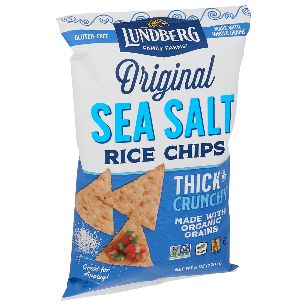 Lundberg Chip Rice Sea Salt Mwo - 6 Ounce, Case of 6