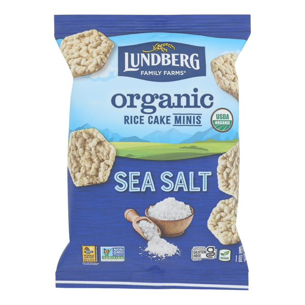 Lundberg Family Farms - Rice Cakes Mini Sea Salt - Case of 24 - 1 Ounce