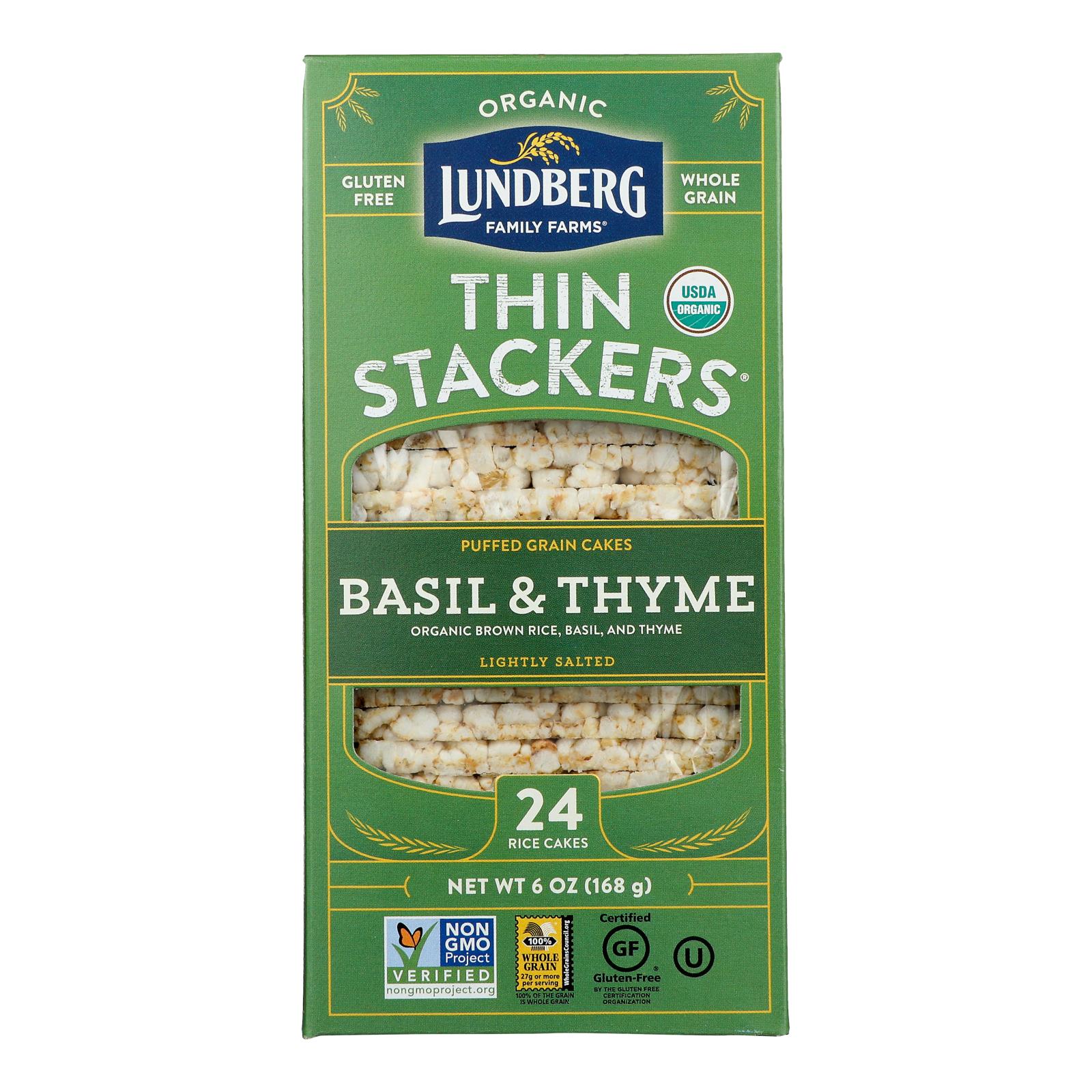 Lundberg Family Farms - Rice Ck Basil Thyme Thin - Case of 6-6 Ounce
