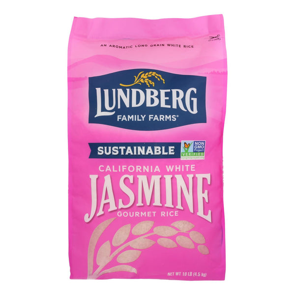 Lundberg Family Farms - Rice Calif White Jasmine - Case of 1-10 LB