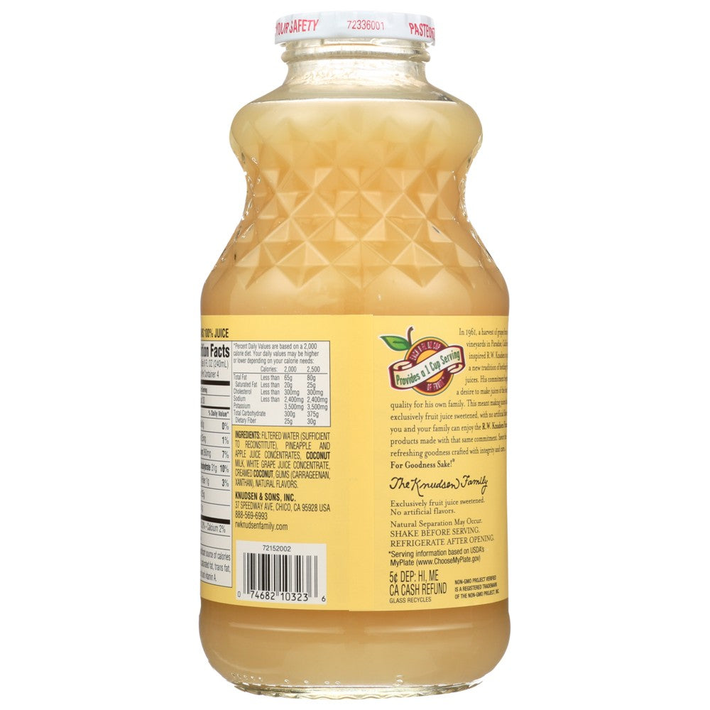 Knudsen Juice Pineaple Coconut - 32 Fluid Ounce, Case of 6