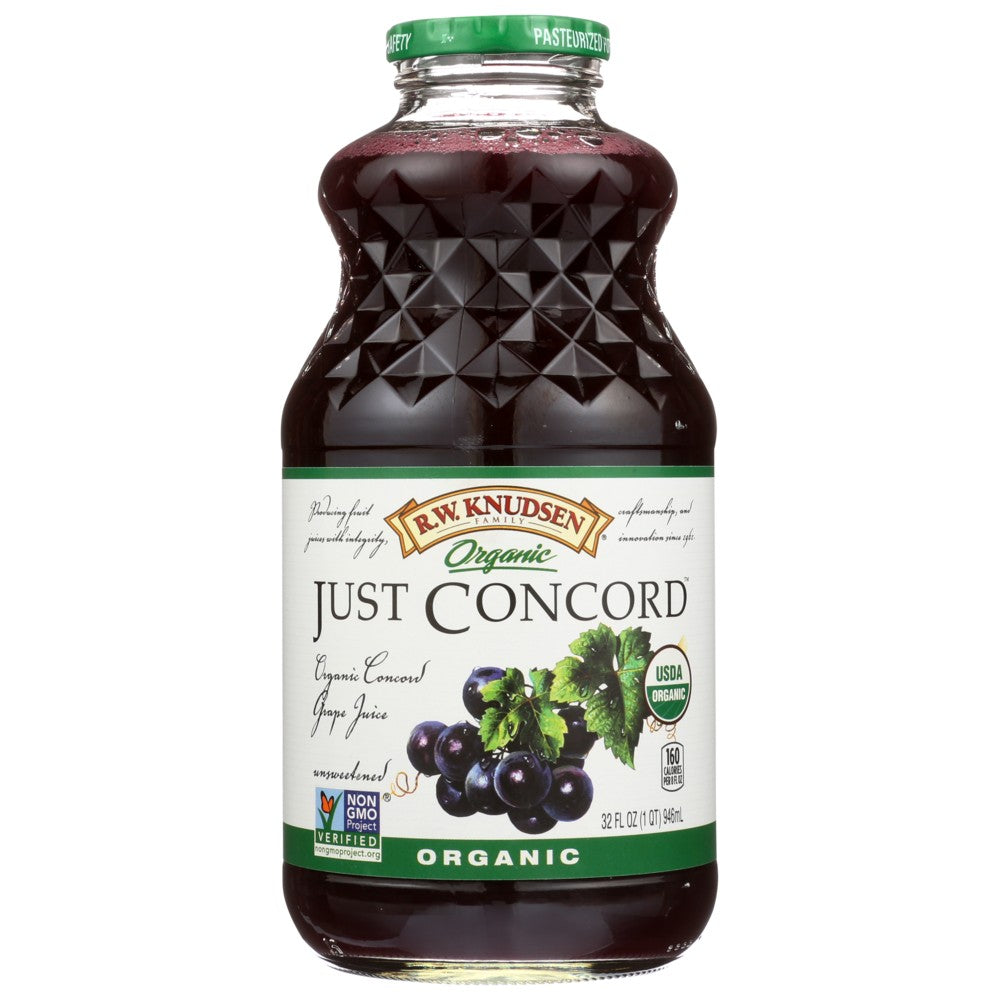 Knudsen Juice Just Grape Concrd - 32 Fluid Ounce, Case of 6