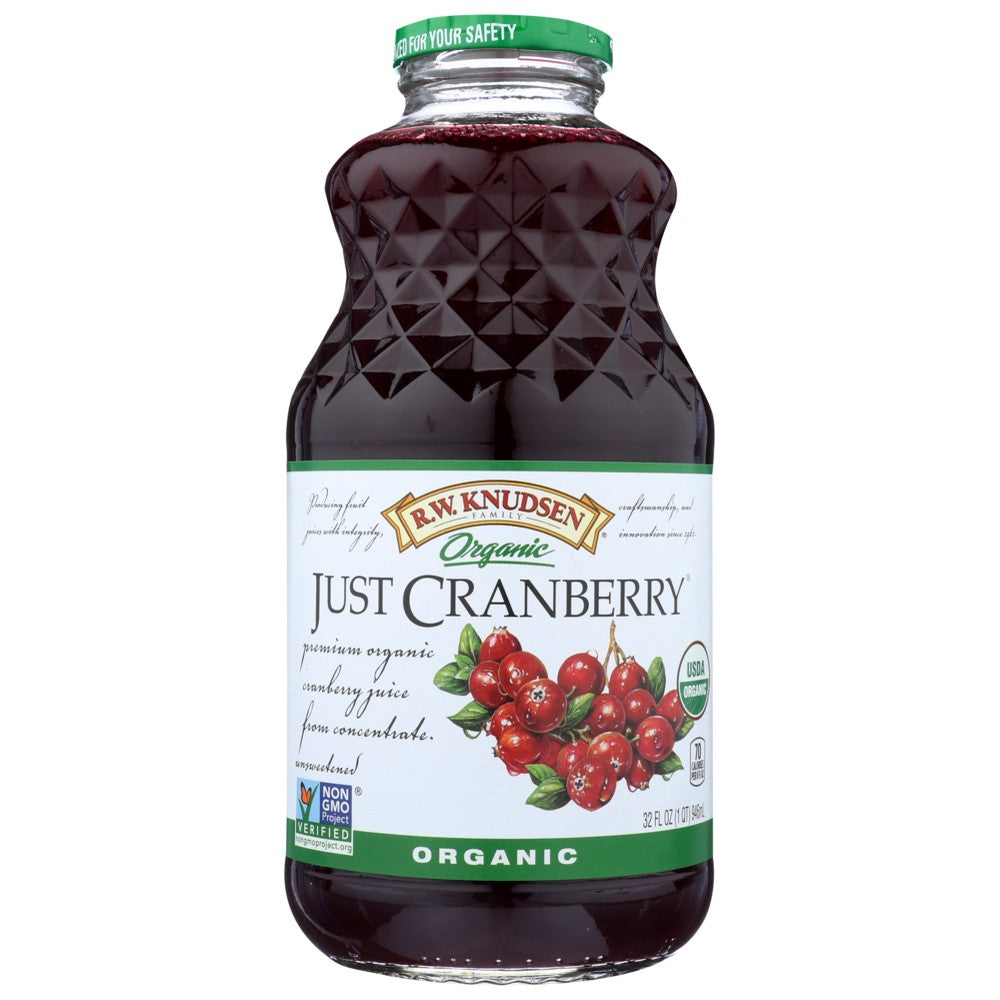 Knudsen Juice Just Cranbry Organic - 32 Fluid Ounce, Case of 6