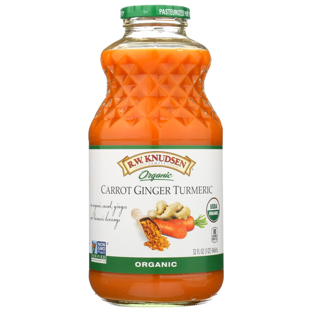 Knudsen Juice Tmrc Gngr Crrt Organic - 32 Fluid Ounce, Case of 6
