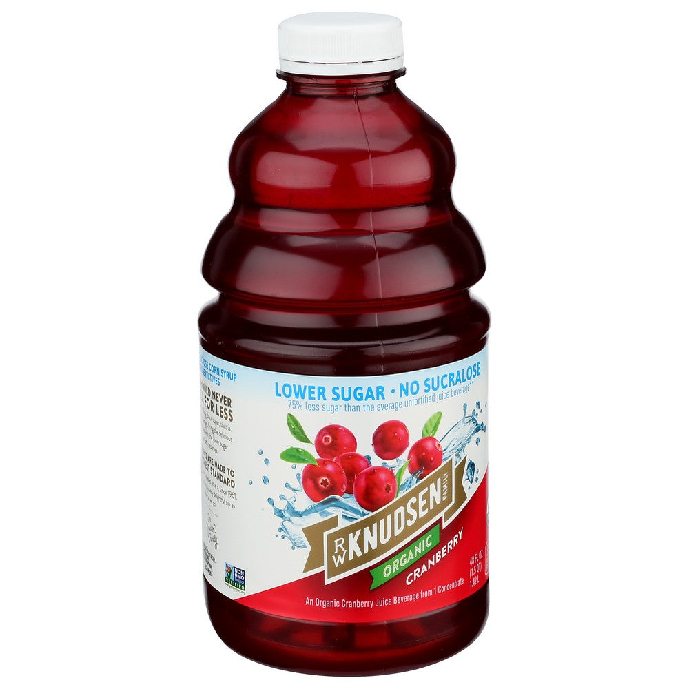 Knudsen Juice Cranberry Ls Organic - 48 Fluid Ounce, Case of 8